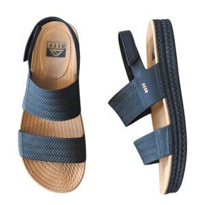 Reef Water Vista Women's Black Slingback Water Beach Plastic Sandals Size 9